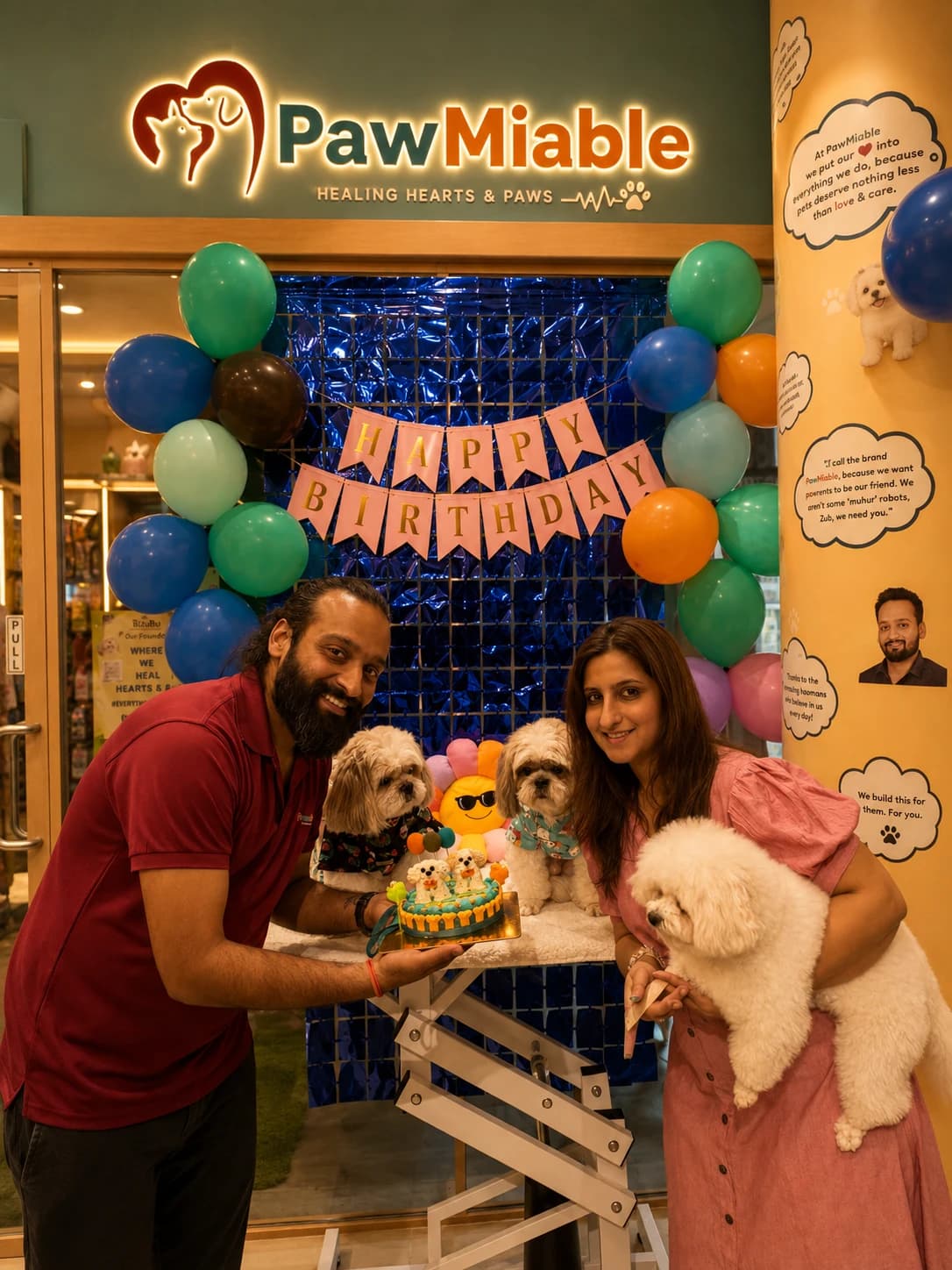 A freshly groomed dog at Pawmiable, Gurgaon