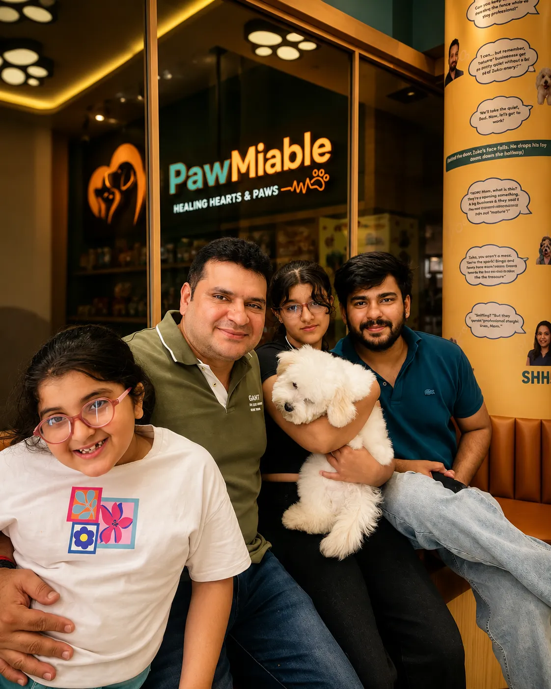 A client with their pet at Pawmiable, Gurgaon