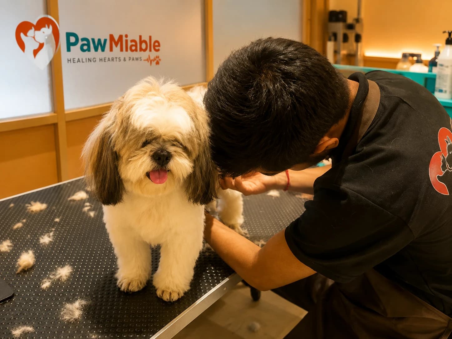Coat de-shedding treatment at Pawmiable, Gurgaon